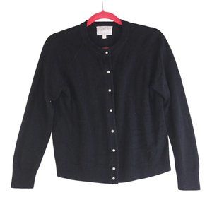 Debbie Morgan Petite Cardigan Black Cozy Sweater PS